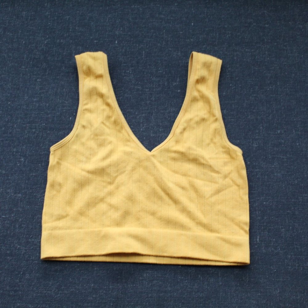 Cropped Yellow Tank Top